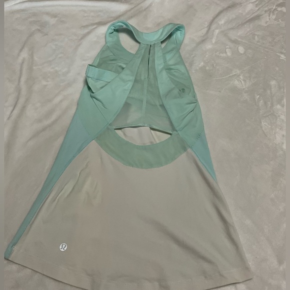 Lululemon Mint and White Racerback Top - Picture 3 of 5